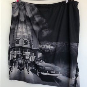 Skirt with b/w photo of ‘50s California